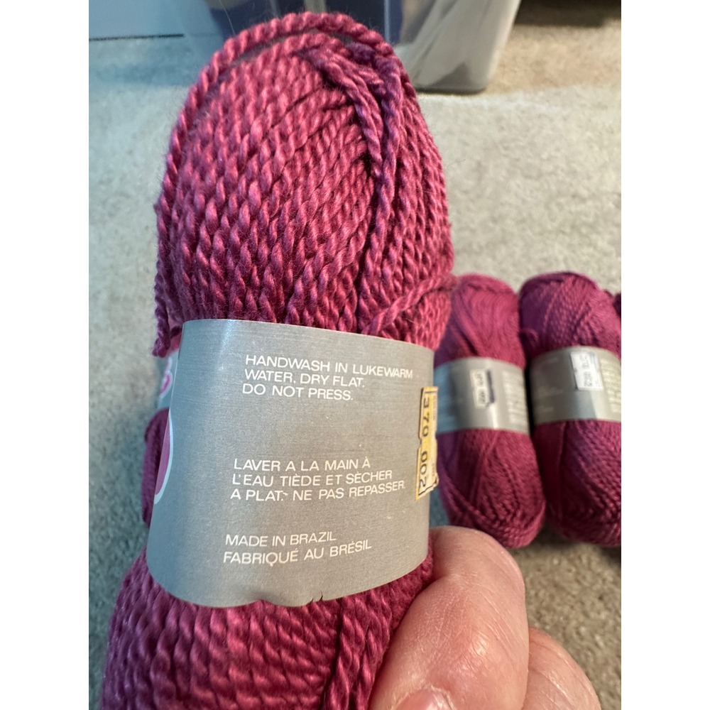 Lot of 10 Unger Plantation‎ Mercerized Cotton Yarn Skeins Pink Berry 50g 102 Yds - Picture 7 of 8